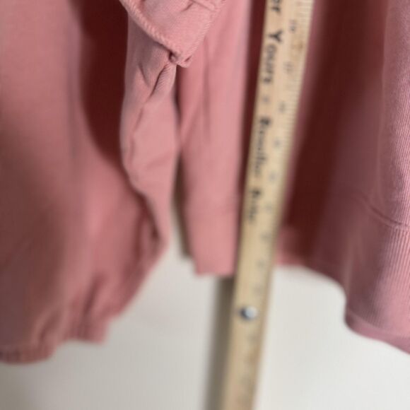 Rebecca Minkoff Hoodie Womens Large Pink Ruffle Sleeve Pullover 100% Cotton Peru - Picture 9 of 11